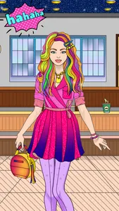 College Girl Coloring Dress Up screenshot 0