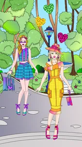 College Girl Coloring Dress Up screenshot 1