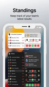 Standings - Basketball Widget screenshot 2