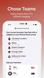 Standings - Basketball Widget screenshot 4