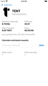 Crypto Miner Stats screenshot 2