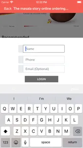 The masala story ordering app screenshot 2
