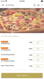 AJs Pizza. screenshot 1