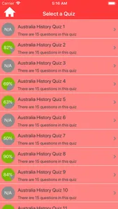 Australia History Quiz screenshot 1