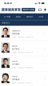 国会議員要覧 令和3年12月版 screenshot 1