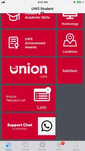 UWS Student App screenshot 2