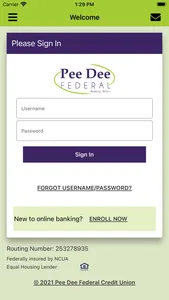 Pee Dee FCU Mobile screenshot 0