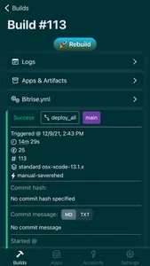 Buildio - Bitrise client screenshot 1