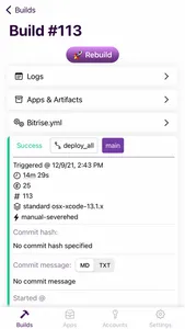 Buildio - Bitrise client screenshot 5