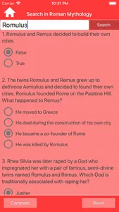 Roman Gods & Myths Trivia screenshot 6