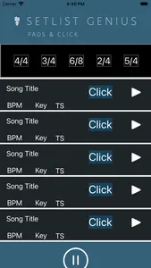 Setlist Genius - Pads & Click screenshot 1