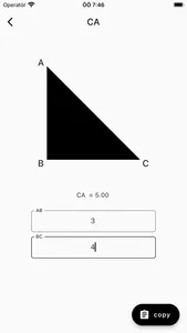 Triangle Calculator Pythagoras screenshot 1