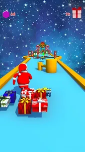 XMAS 3D Santa Run: Gift Rush screenshot 0