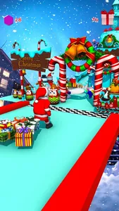 XMAS 3D Santa Run: Gift Rush screenshot 2