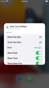 DateTimeWidget screenshot 1