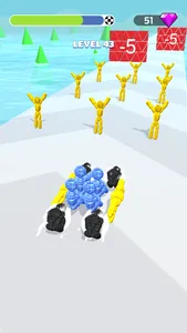 Human Vehicle: Rope-man 3d run screenshot 2