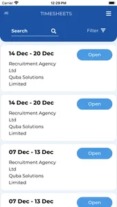 JMQ Construction E Timesheets screenshot 1