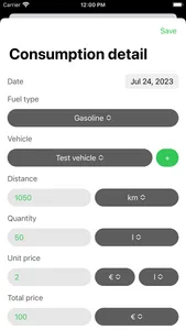 Fuel Consumptions screenshot 1