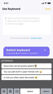 Auto Paste Keyboard: Auto text screenshot 5