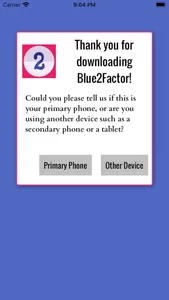 Blue2Factor screenshot 1