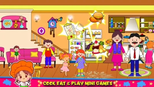 Pretend Town Family Doll House screenshot 2