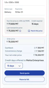 JSW One MSME Seller Connect screenshot 2