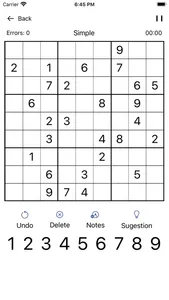 sudoku  数独游戏  classic game screenshot 1