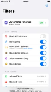 Simply Filter SMS screenshot 0