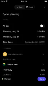 Morgen Calendar & Task Manager screenshot 4