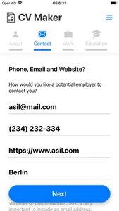 Quick Resume Maker screenshot 2