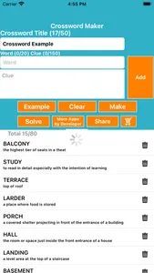 Crossword Maker Gold screenshot 0