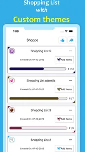 Shoppe - Shopping list app screenshot 0