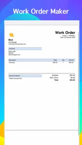 Work Order Maker - WOs Tracker screenshot 0