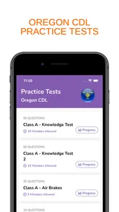 Oregon OR CDL Permit Prep screenshot 0