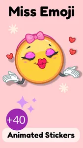 Miss Emoji - Animated Sticker screenshot 0