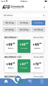 Livestock Analytics - Precios screenshot 2