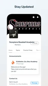 Scorpions Baseball Academy screenshot 1