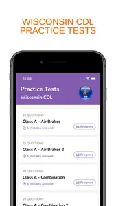 Wisconsin WI CDL Permit Test screenshot 0