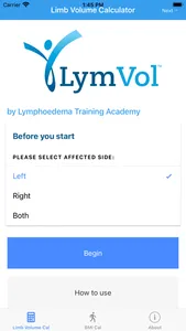 LymVol Limb Volume Calculator screenshot 0