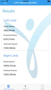 LymVol Limb Volume Calculator screenshot 2