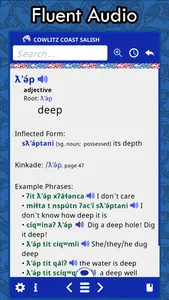 Cowlitz Salish Dictionary screenshot 1