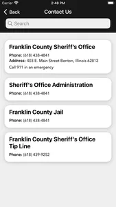 Franklin County Sheriff IL screenshot 1