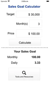 Sales Goal Calculator screenshot 0