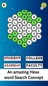 Hexa Word Search Puzzle Games screenshot 2