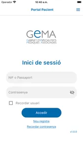 GEMA Centres Mèdics APP screenshot 0