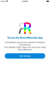 RecordReceipt screenshot 1
