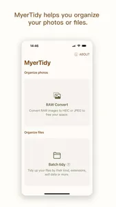 MyerTidy - RAW files organizer screenshot 0