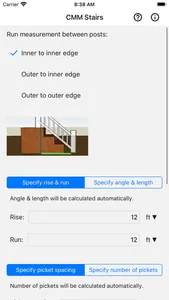 CMM Stair Rail Calculator screenshot 0