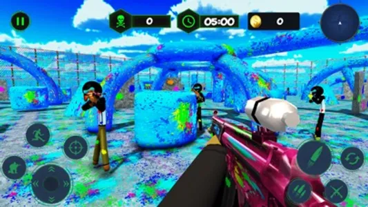 Stickman Paintball Shooting 3D screenshot 1