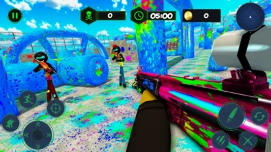 Stickman Paintball Shooting 3D screenshot 2